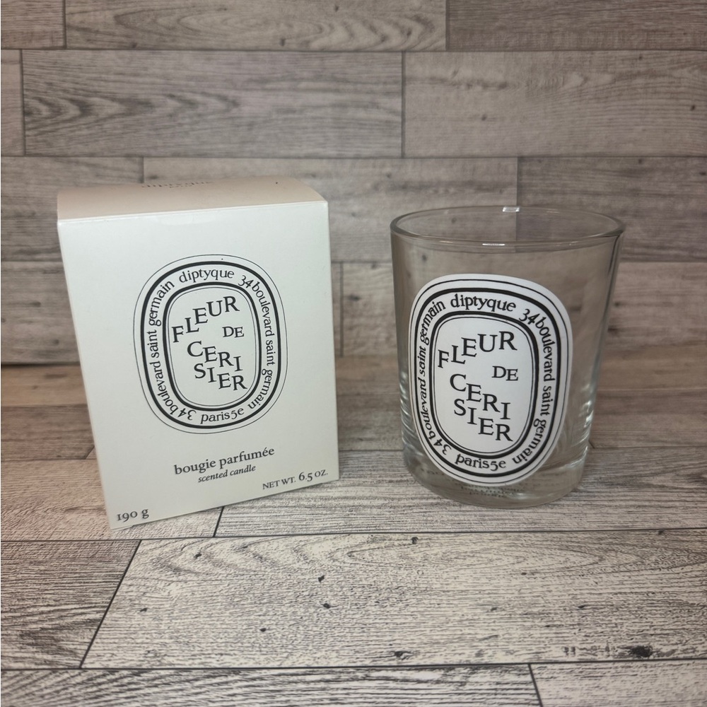 Diptyque Empty Glass Candle Jar Fleur de Cerisier